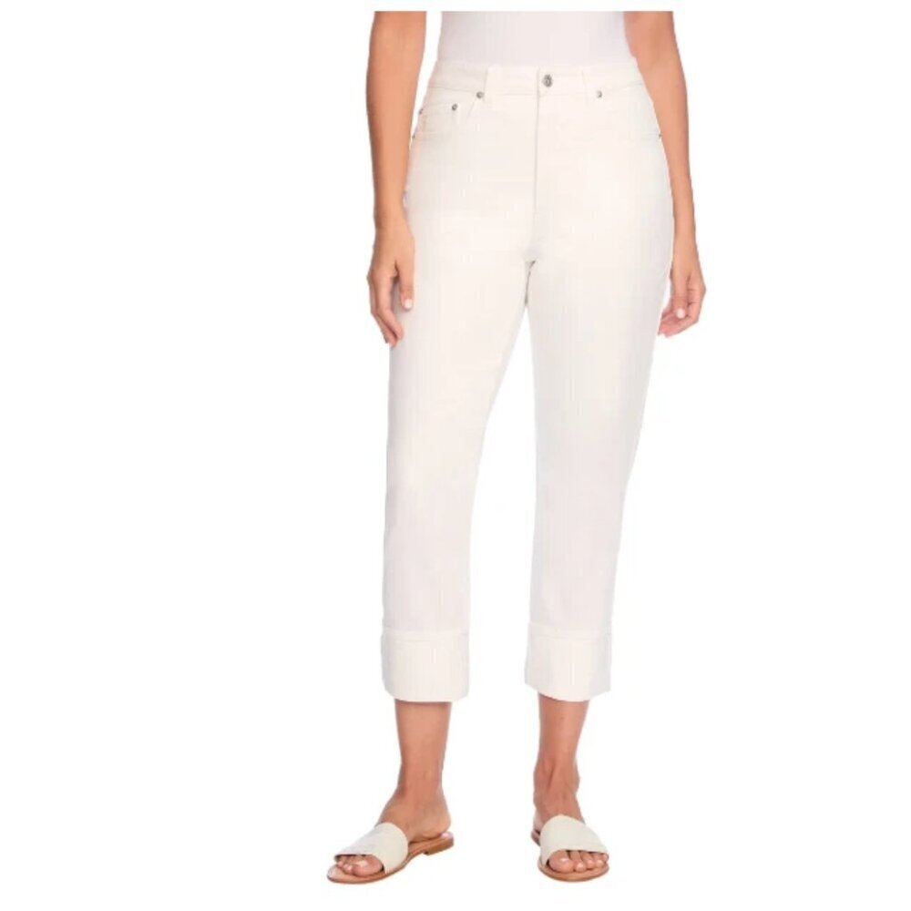 Frye High-Rise Straight Leg Jeans Off-White Relaxed Stretch Women Sz 8/29 EUC - Picture 4 of 13